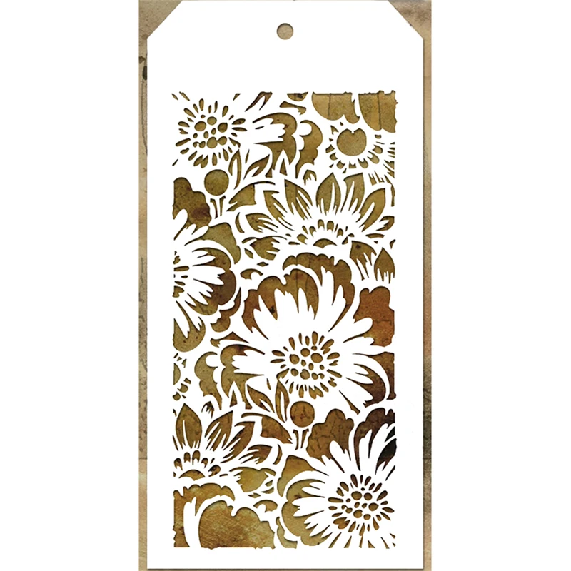 Новинка 2021 этикетка пластиковый трафарет для творчества рисунок растений цветов
