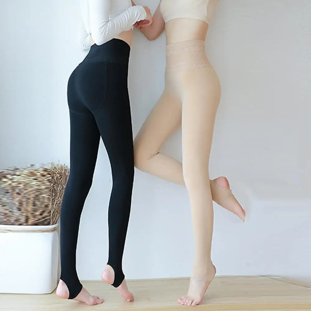 Warm Women's Plus Velvet Winter Leggings Ankle-Length Keep Solid Pants High Waist Large Size Women Free Shipping | Женская одежда