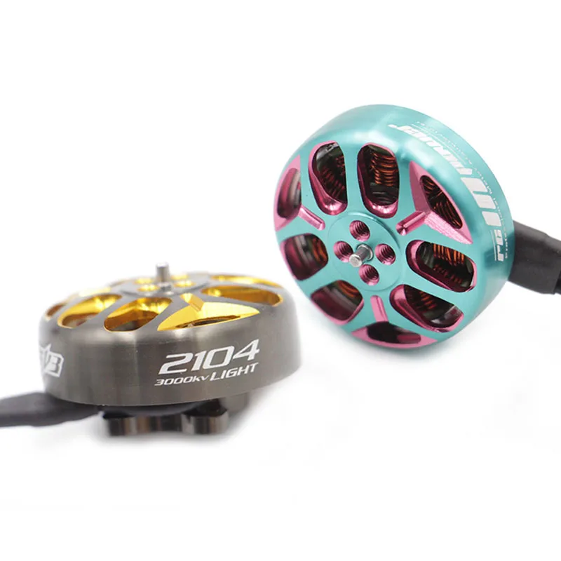 

RCINPower GTS-V3 2104 LIGHT 1800KV 4~6S 3000KV 3~4S Brushless Motor Gun Metal and Gold or Teal Blue and Pink for RC FPV Drones