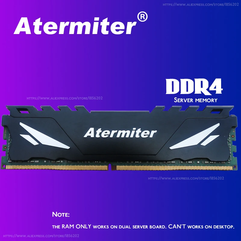 Комплект материнской платы Atermiter X99 DDR4 D4 с процессором Xeon E5 2666 V3 LGA2011-3 2 шт. X 8 ГБ = 16