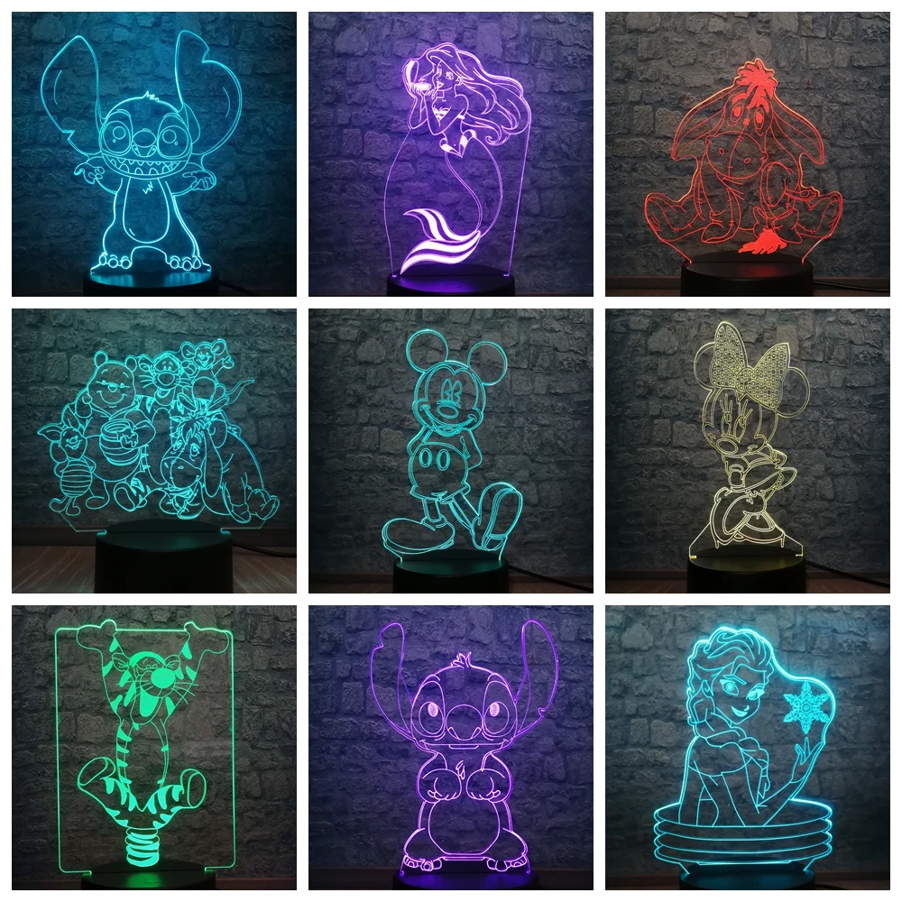 Прямая доставка светодиодный ночной Светильник милые сказочной русалки стежка