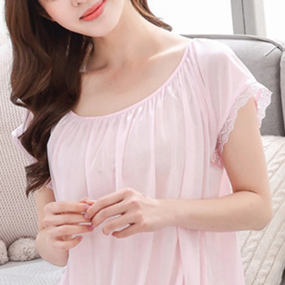 HEFLASHOR кружевная шелковая ночная рубашка сексуальная женская пижама с коротким