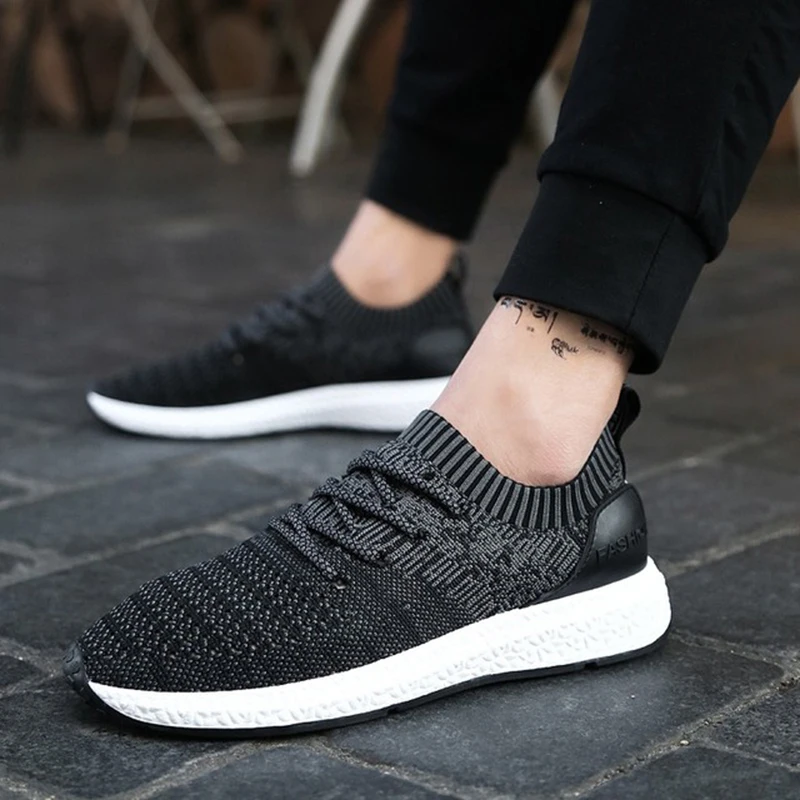 Fashion Outdoor Men White Sneakers High Quality Brand Casual Breathable Shoes Mesh Soft Jogging Tennis Mens Plus Size39-46 | Обувь