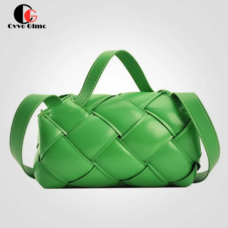 

CG Retro Woven Single Room Bubble Bag 2021 Fashion Designer Pu Leather Handbag Pillow Bag Female Simple Shoulder Messenger Bag