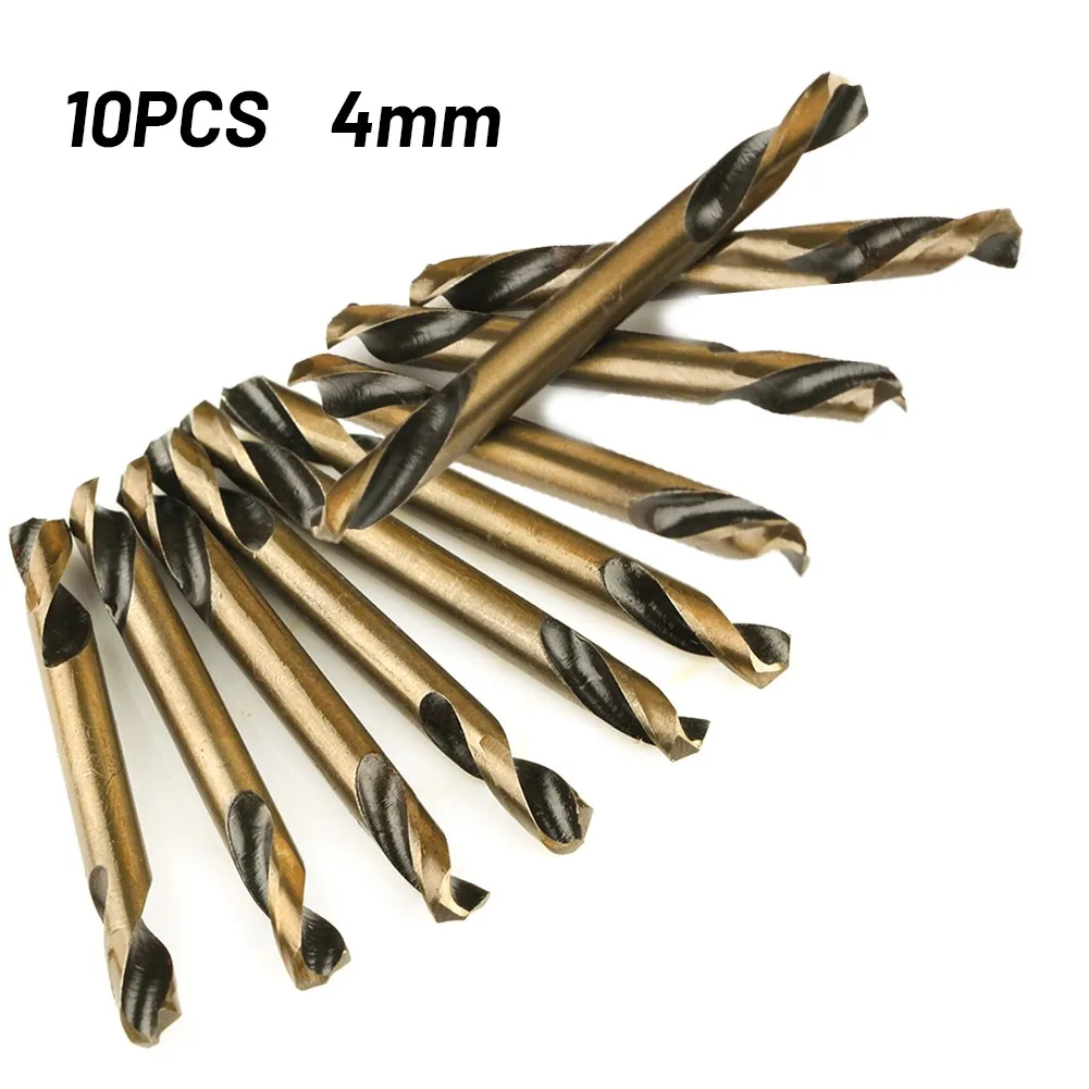 

10PCS Drill 4mm Double-head Drill Drill Bit Drilling Metal High Speed Steel High Quality