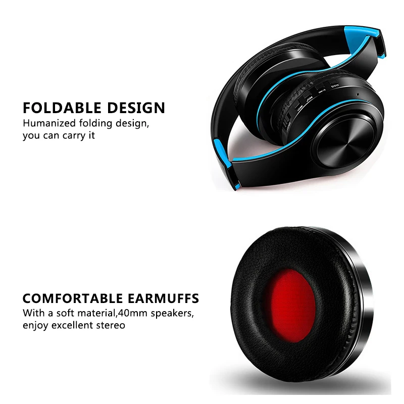 ZAPET Новое поступление красочные стерео аудио Mp3 Bluetooth гарнитура складные