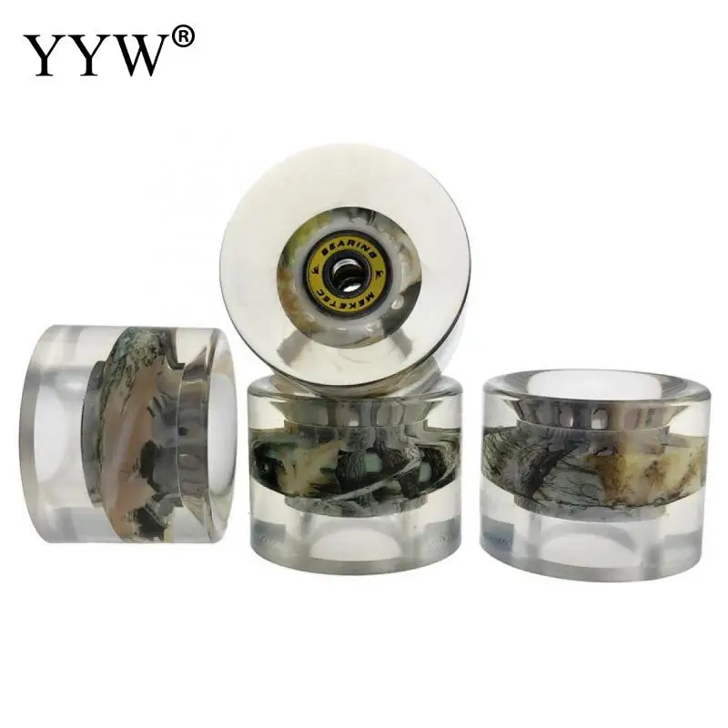 

4pcs 60x45mm Sharkwheels Skateboard Wheels Set Resilient Pu For Rough Grounds Asphalt Road Longboard Wheels Half-Pipe
