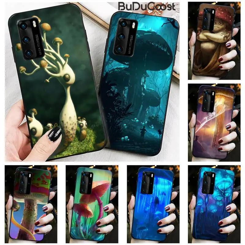 

Mushroom fantasy art Phone Case For Huawei P20 P30 P20Pro P20Lite P30Lite P10 P Smart plus P10Lite P40 Pro P40lite