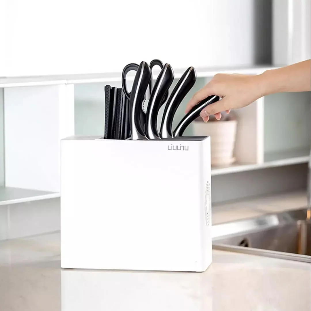 

Xiaomi Liushu Sterilization Knife Chopstick Holder UV Sterilization Hot Air Drying Kitchen Knives Chopsticks Holder