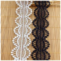 4 4cm black white water soluble lace trim lace fabric lace ribbons dress skirt clothing diy decoration sewing lace accessories