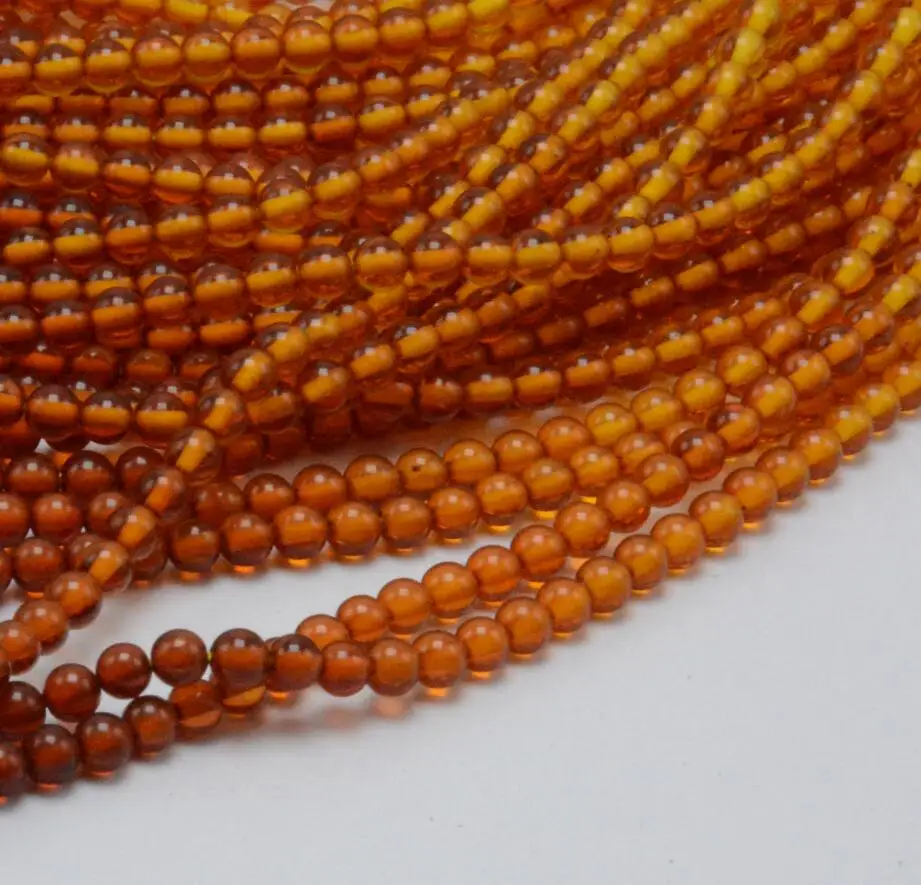 Натуральный отборный Балтийский мед и янтарные круглые бусины Congnac 3 3-3 5 мм/нить