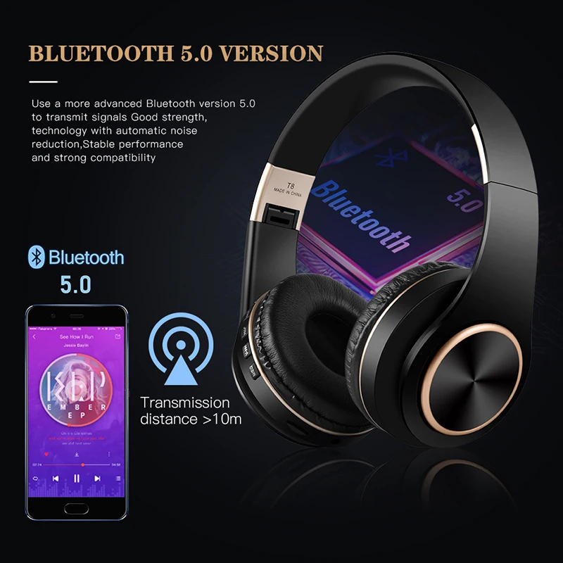 T8 Беспроводные Bluetooth 5 0 наушники гарнитура для телефона с микрофоном