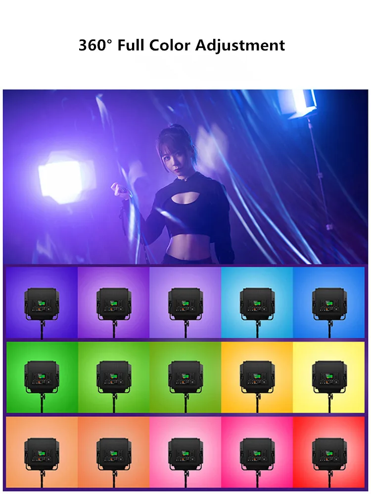 

RGB LED Video Lamp Light For Live News Interview Micro Movie Video Photography Studio Camera Outdoor Shooting Fill Light