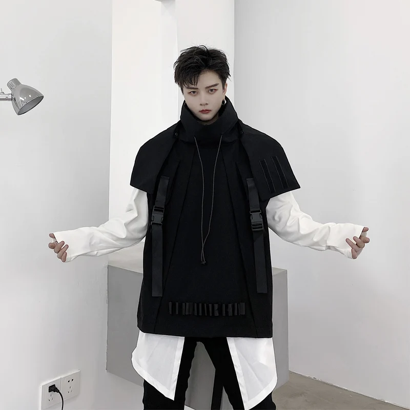 Мужская и женская уличная Свободная куртка без рукавов в стиле хип хоп мужской