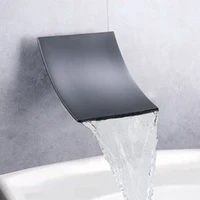 azos black waterfall tub spout wall mount high flow rate tub filler faucet bathroom roman bathtub high flow waterfall faucet