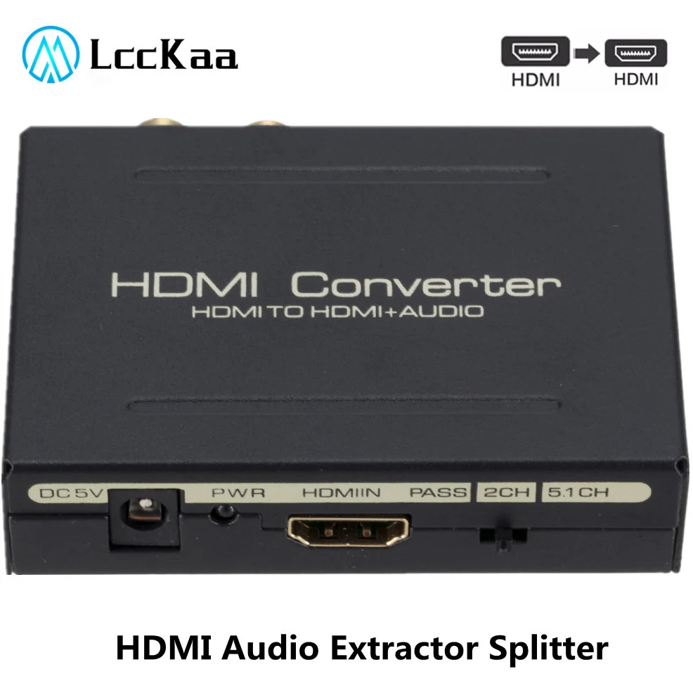 LccKaa HDMI-совместимый аудио экстрактор 5.1ch 2.0ch стерео преобразователь Оптический