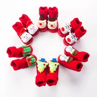 christmas baby socks winter thickened cartoon baby non slip floor shoes christmas socks 0 2 years child toddlers red floor socks