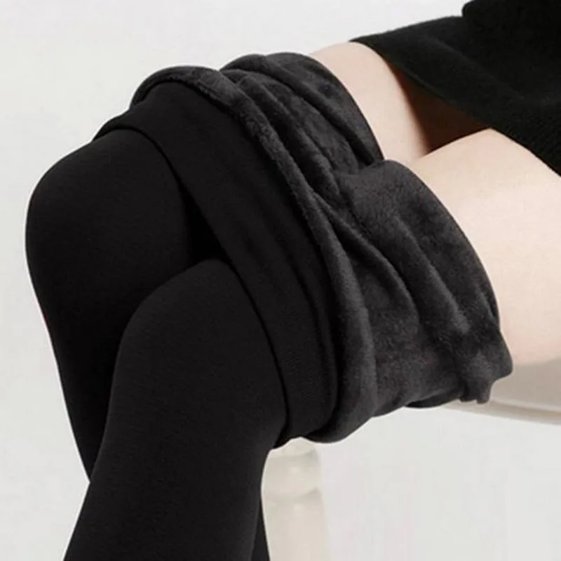 

Nessaj Plus Velvet Winter Leggings Women Warm High Waist Plus Size Stretch Thick Leggins For Women Solid Warm Casual Legins