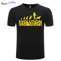 2021 New Hot Sale Funny Evolution Dog Printed Shirts Men Summer Casual Cotton Male Brand Clothing Short Sleeve Tops Plus size