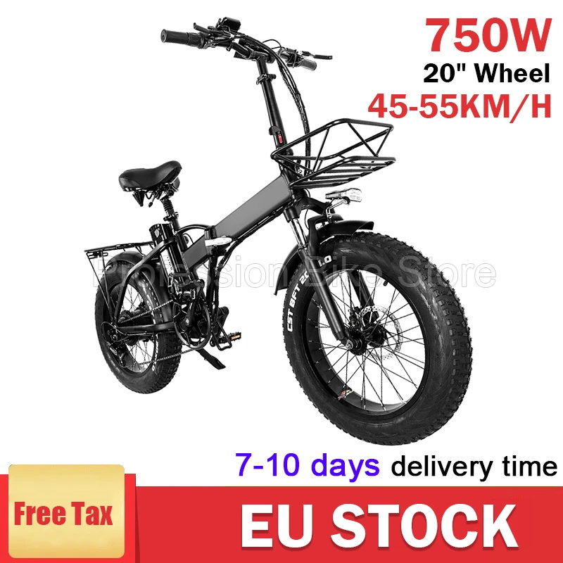 

Электрический складной фэтбайк CMACEWHEEL GW20 для взрослых, 750 Вт, 48 В, 15 А · ч, 55 км/ч, 20-дюймовый колесный горный велосипед, дорожный электровелосип...