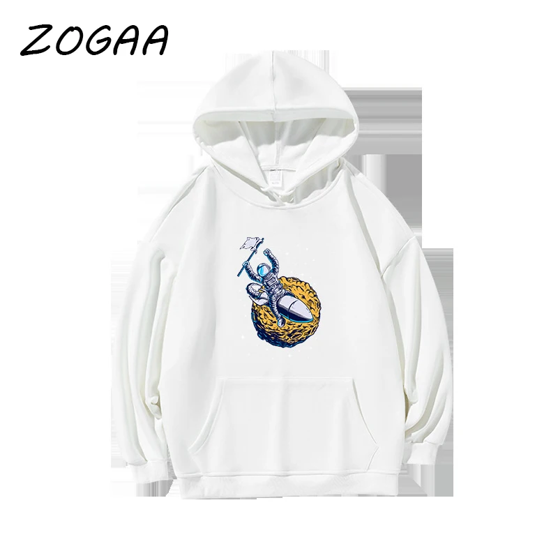 

ZOGAA Весенняя модная мужская толстовка с капюшоном с простым принтом в стиле Харадзюку