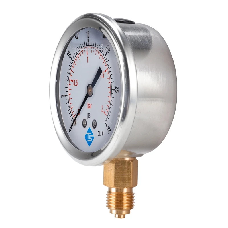 TS низкая Давление датчик 0-2Bar 0-30Psi 1/4 дюйма 68 мм Циферблат гидравлическая буровая