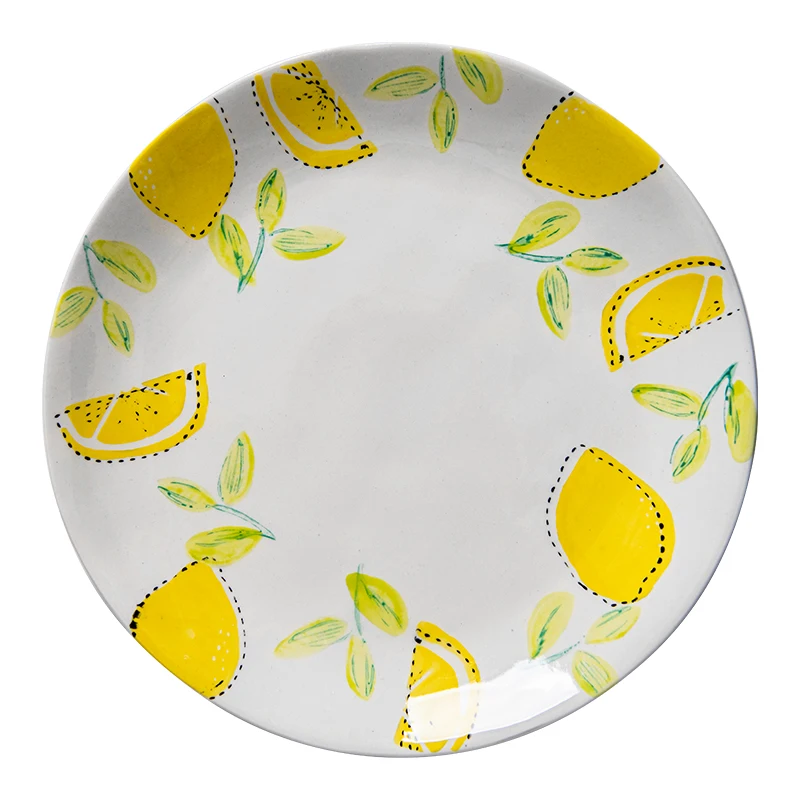 Японская свежая посуда вишневая керамическая тарелка креативный домашний декор