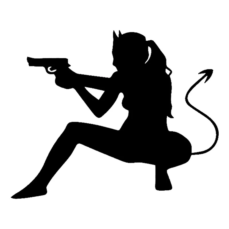 TGS 15 см сексуальный Ангел Дьявол девушка озорной автомобиль стикер забавные