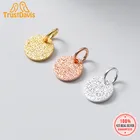 TrustDavis новинка, модная подвеска из настоящего серебра 925 пробы, 6 мм Очаровательная Вафля, подвеска ручной работы, DIY аксессуары, ювелирные изделия, оптовая продажа DZ210