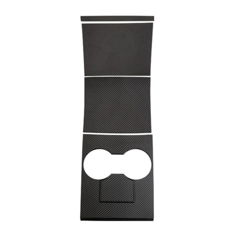 

Frame Water Cup Trim Inner Plastic 4pcs Car Interior Carbon Fiber Black Replacement