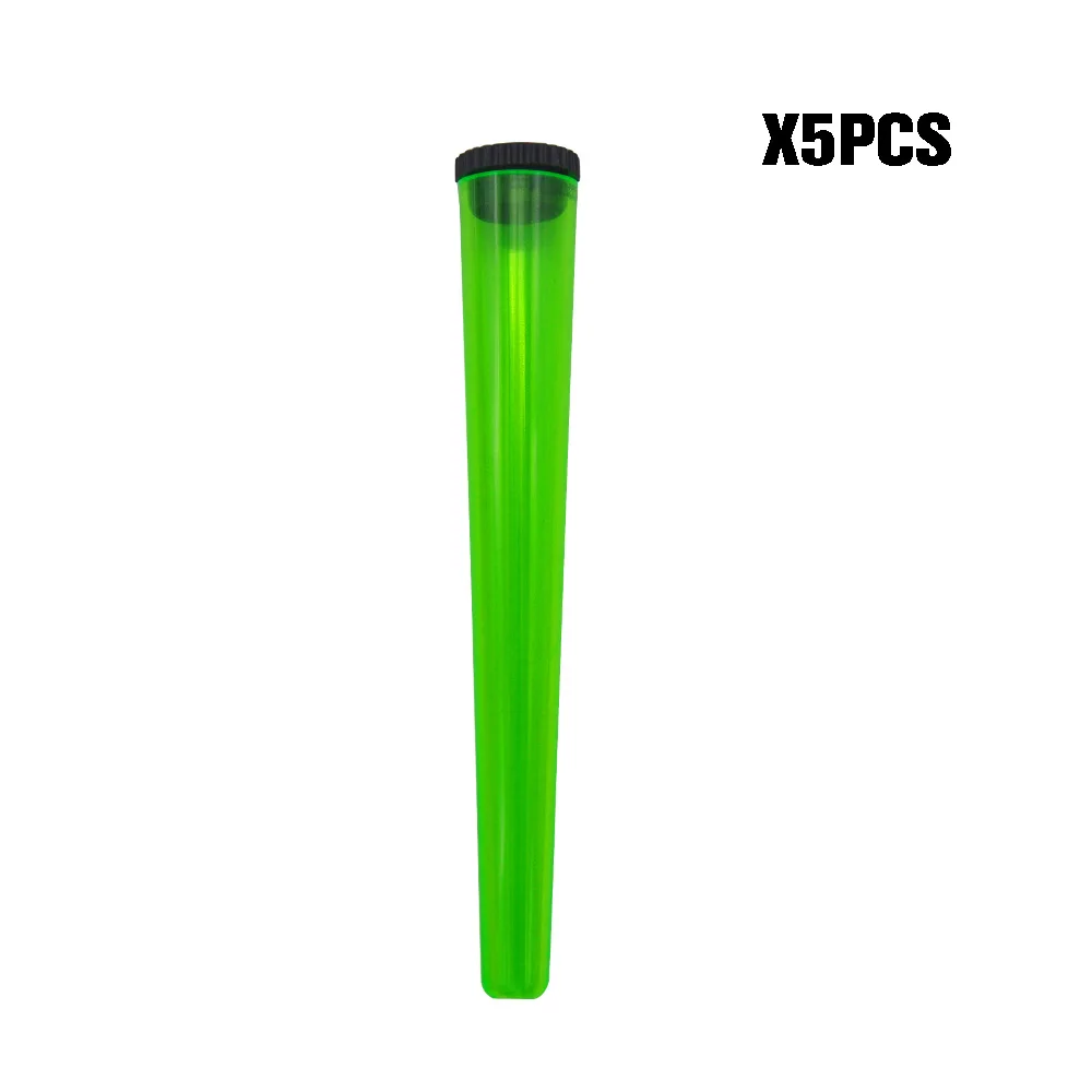 Зеленый 5 шт Новое поступление акриловые контейнеры для сигарет Doob tubes 115 мм конусы для хранения сигарет герметичные трубки Doob Водонепроницаемая коробка для таблеток. Цвет случайный - Цвет: Зеленый