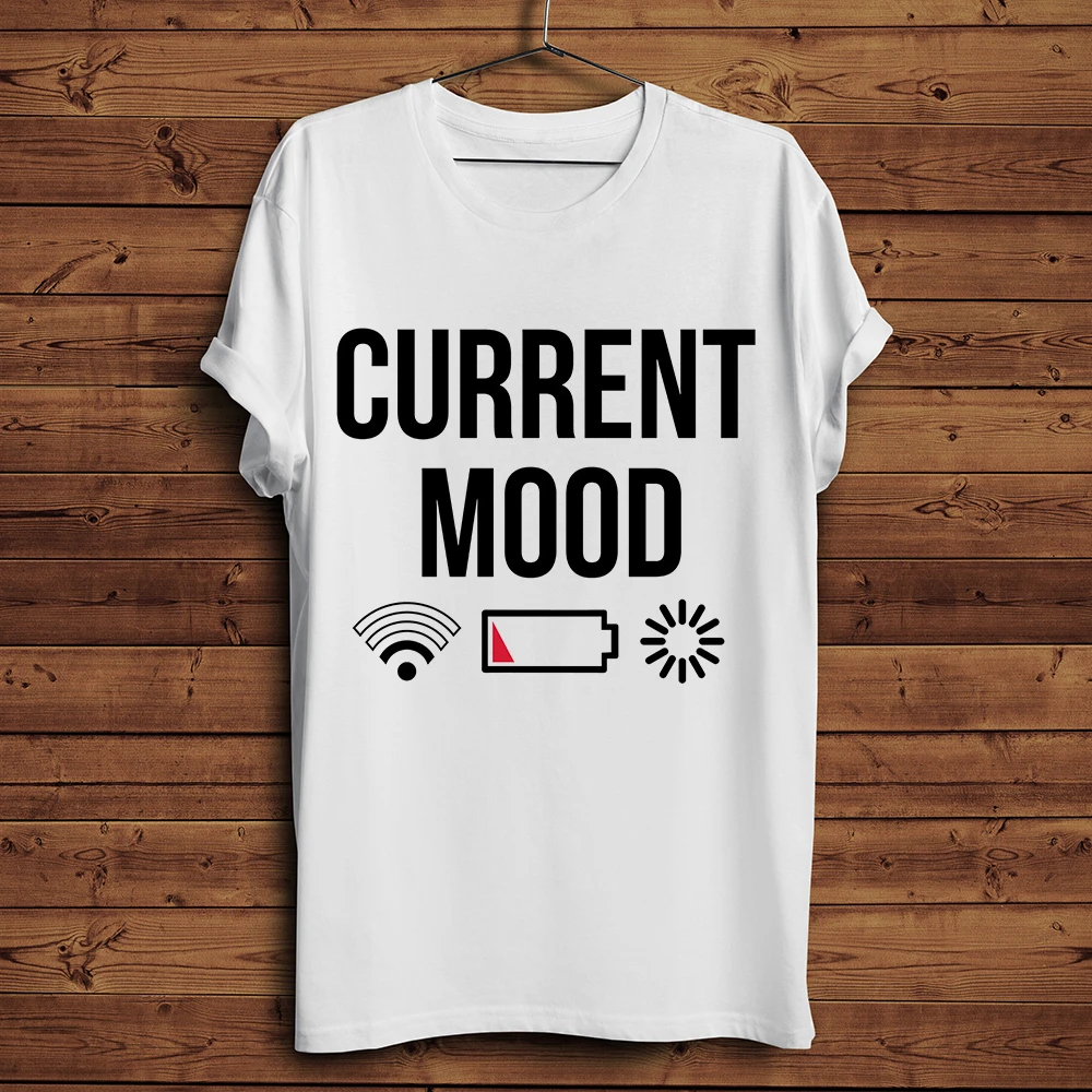 Футболка мужская повседневная белый смешной топ с низким энергопотреблением и