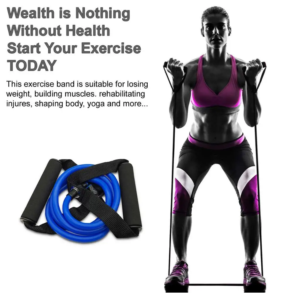 

120cm 5 Levels Elastic Resistance Bands Yoga Pull Rope Fitness Home Workout Sports Bands Rubber Tensile Expander Gym Elastica