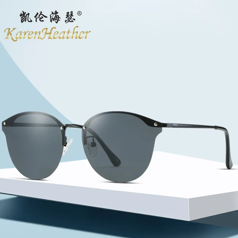 

Солнцезащитные очки с фотохромными линзами для мужчин и женщин, поляризационные, Полуободковые, в винтажном стиле, меняющие цвет, 2020