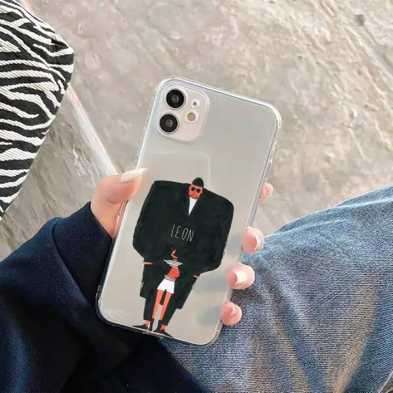 

Killer Leon Uncle Girl Phone Case Transparent Clear for iPhone 11 12 mini pro XS MAX 7 8 6 6S Plus X 5S SE 2020 XR