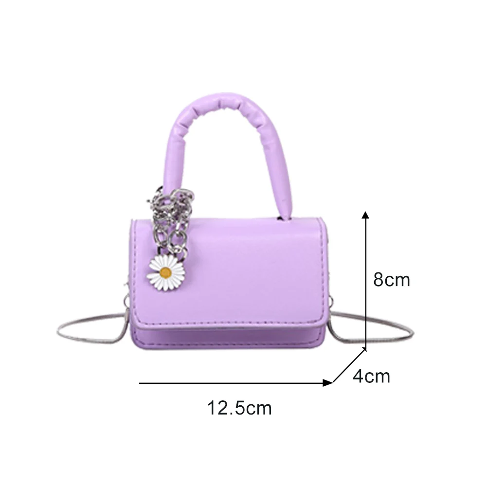 

Women Mini Crossbody Bag Daisy PU Leather Shoulder Messenger Handle Totes Fashion Shopping Bag Female Chain Travel Handbag