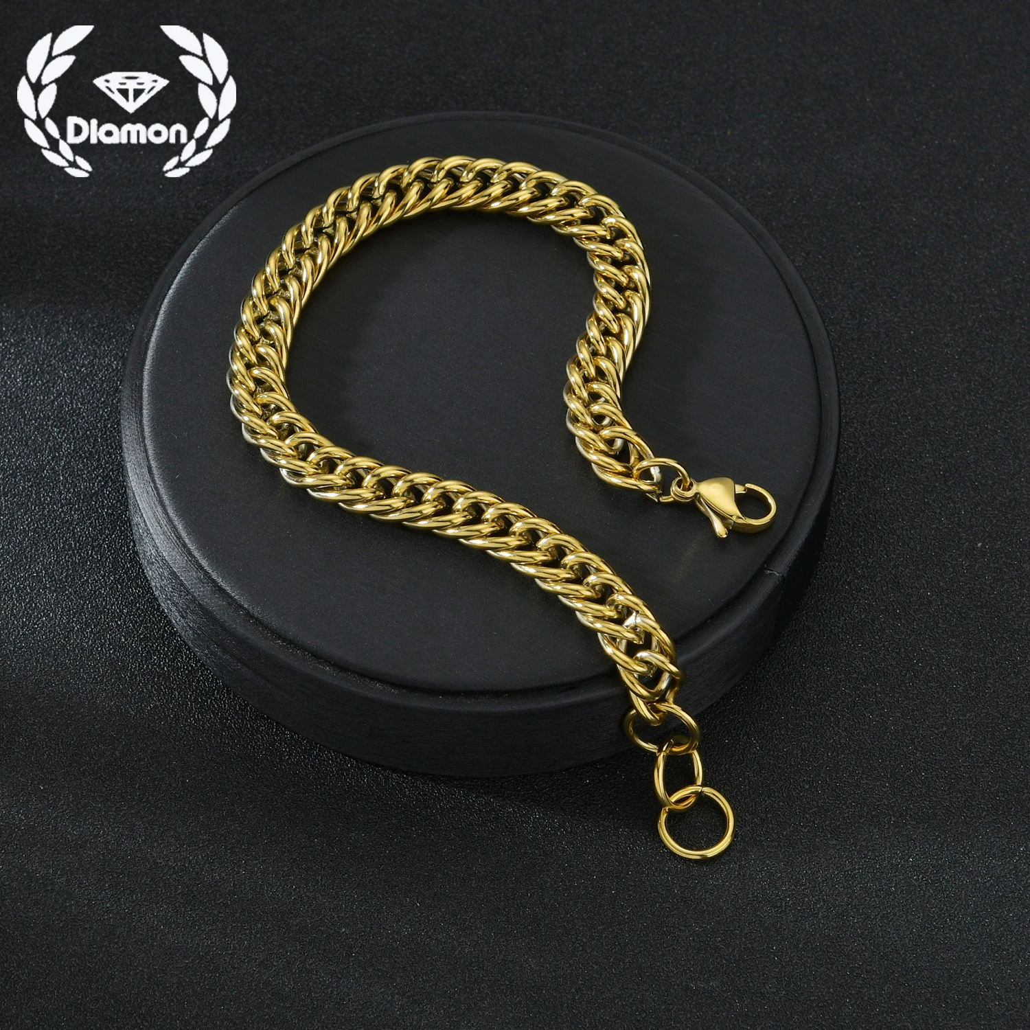 Браслеты-цепочки из кубинской панцирной цепи для мужчин и женщин