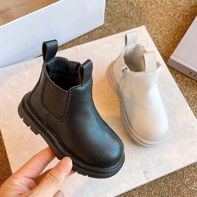 

Boy Martin Boots New Spring and Autumn 2022 Girls Leather Boots British Style Baby Short Boots Children Martin Boots