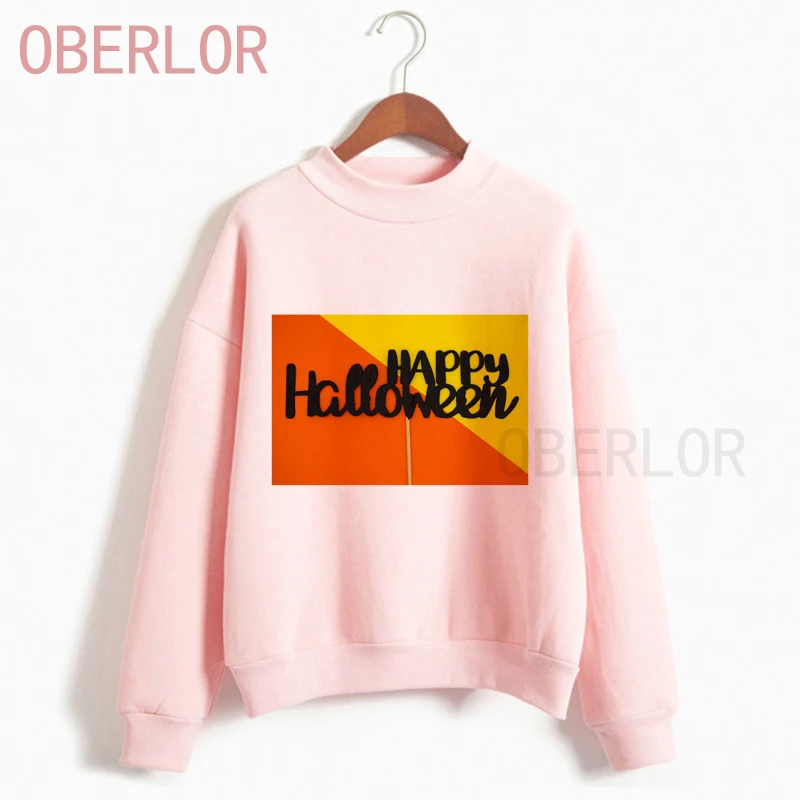 

Autumn Sweatshirts For Women Fitness Tops Print Loose White Harajuku Sweatshirt Loose Happy Halloween Unisex Clothes