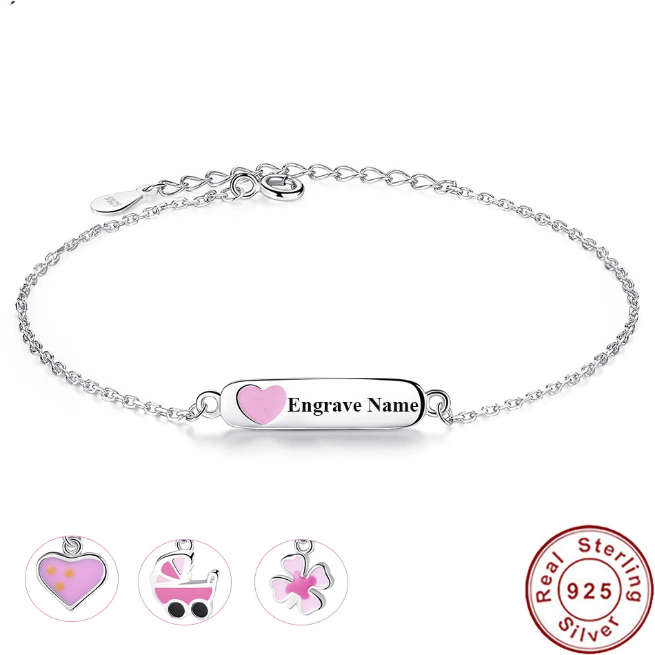 ELESHE Бесплатная настроить гравированные браслет персонализированные ювелирные