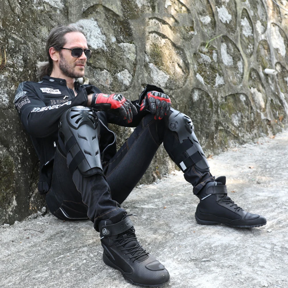 Мужские мотоциклетные ботинки ARCX черные дышащие ботильоны для езды на мотоцикле