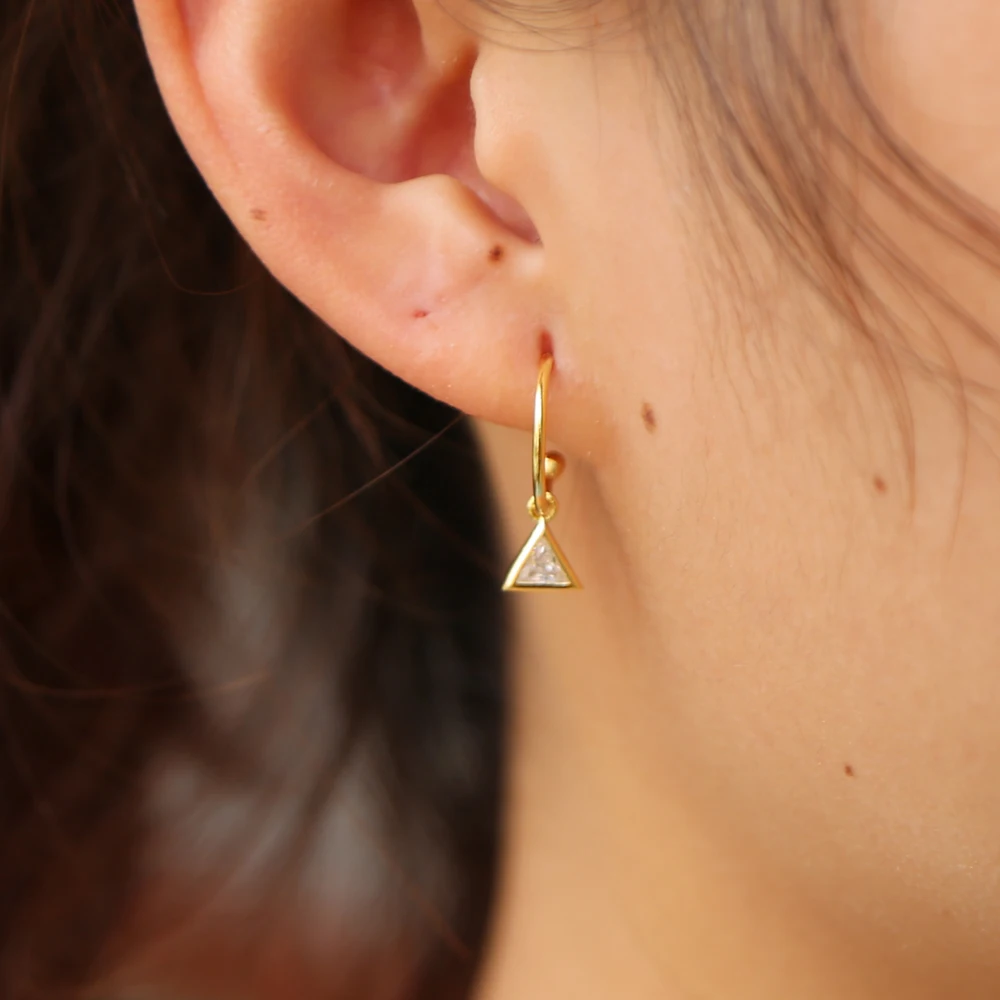 Модные Изящные женские серьги золотистого цвета из стерлингового серебра 925