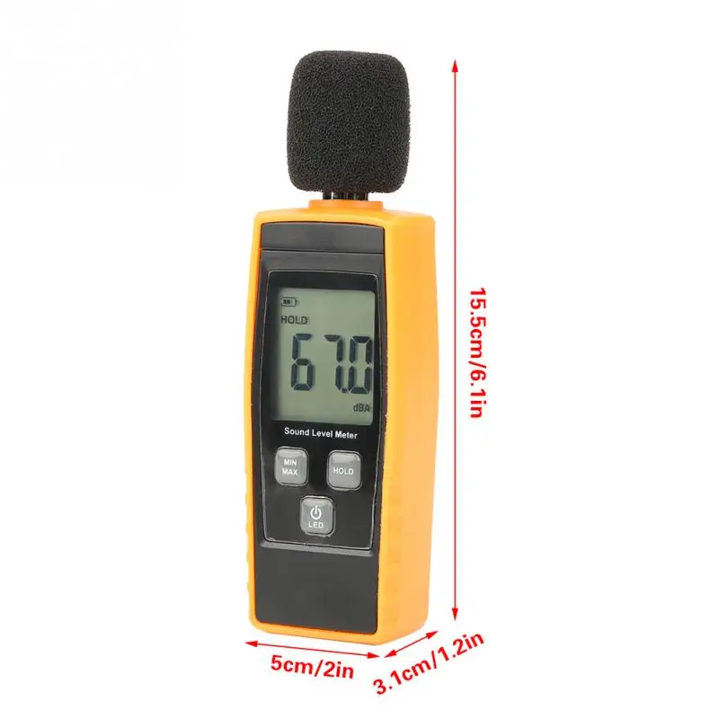 1 pcs GM1359 Mini Sound Level Meter Digital LCD Noise Tester DB Environmental practical Measuring Instrument | Инструменты