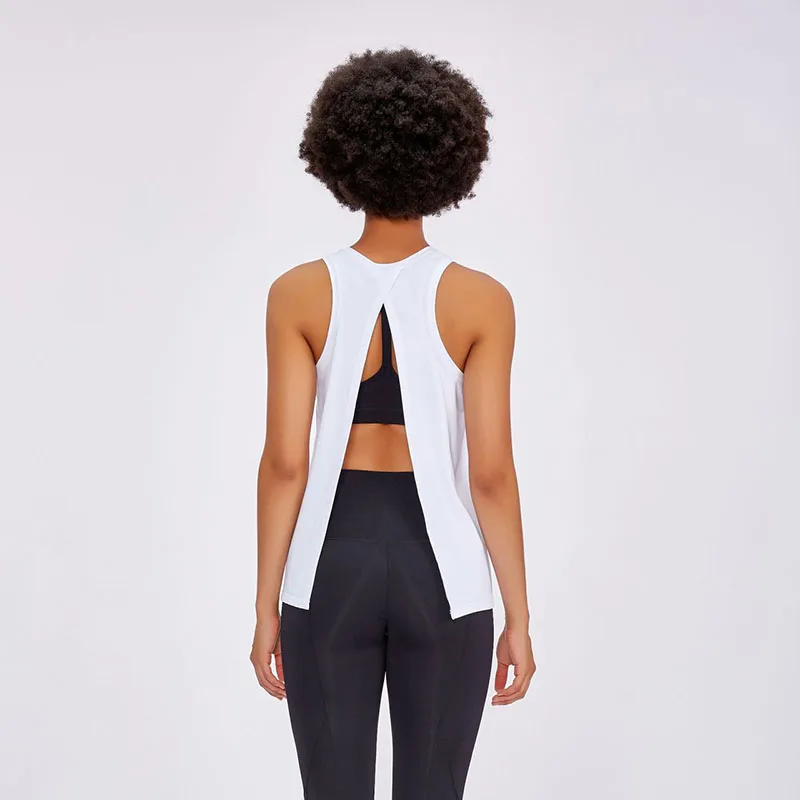 Soft Skin-friendly Fitness Tank Tops Women Loose Sport Vest Running Top Workout Back Open Training Yoga Cloth | Спорт и развлечения