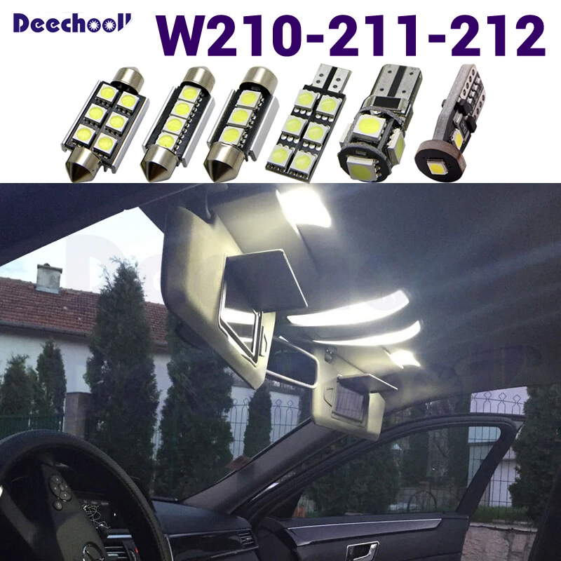 Чисто белые безотказные купольсветильник лампы для салона комплект фар Mercedes-benz E