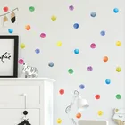 Креативные настенные Стикеры, Цветные Волнистые точки, домашние наклейки для защиты детской комнаты, детского сада, обои 20*30 см