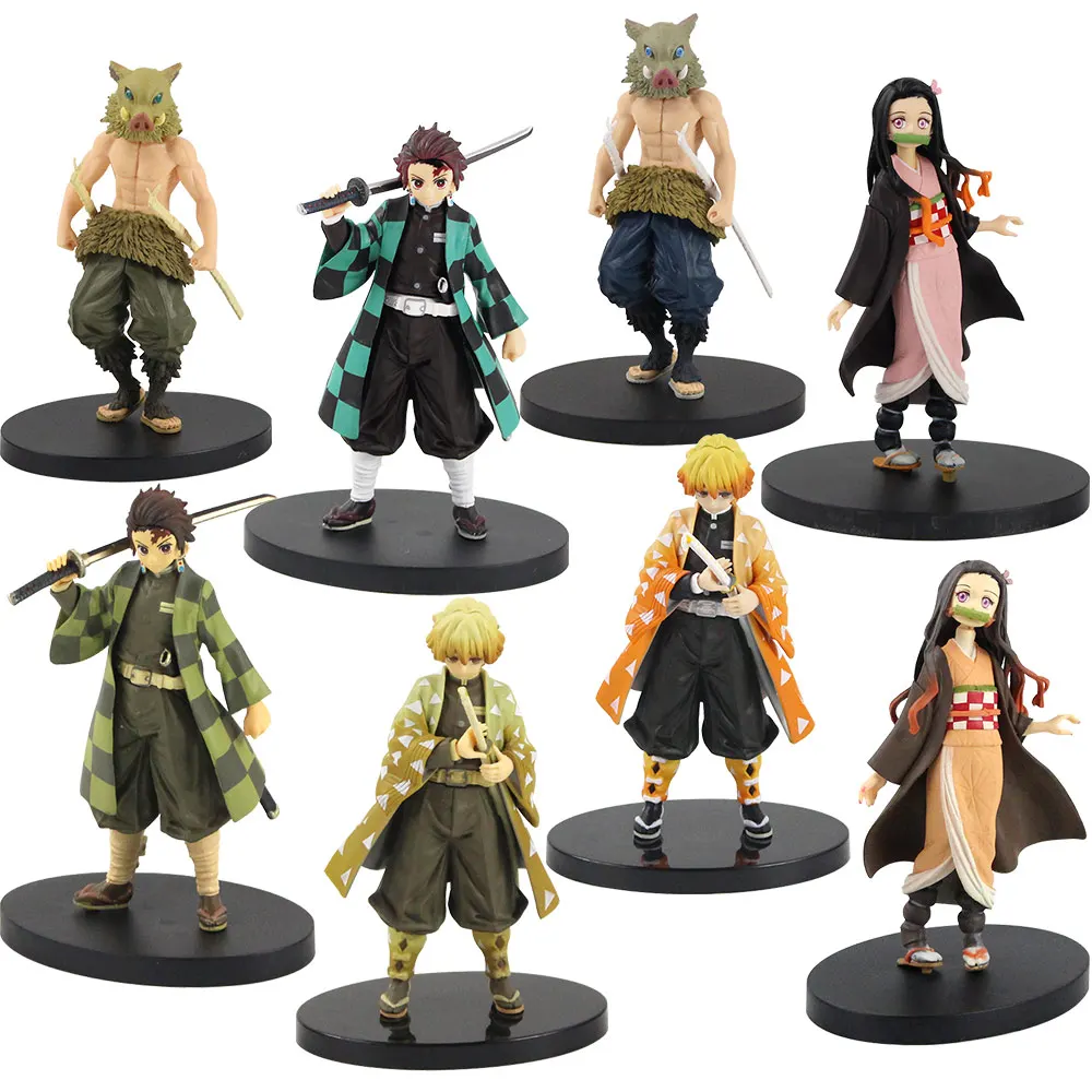 16 17 см с рисованным аниме демон убийца Kimetsu без Yaiba камадо Tanjirou Nezuko Inosuke ПВХ Фигурки