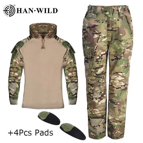 Детский Камуфляжный тренировочный костюм, Детская уличная полевая одежда для кемпинга и охоты, военная боевая униформа, тактическая рубашка, брюки