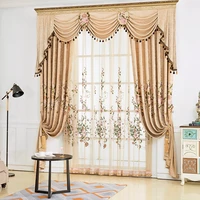 luxury european embroidered curtains for bedroom chenille window high grade custom chenille embroidery sheer customize cloth
