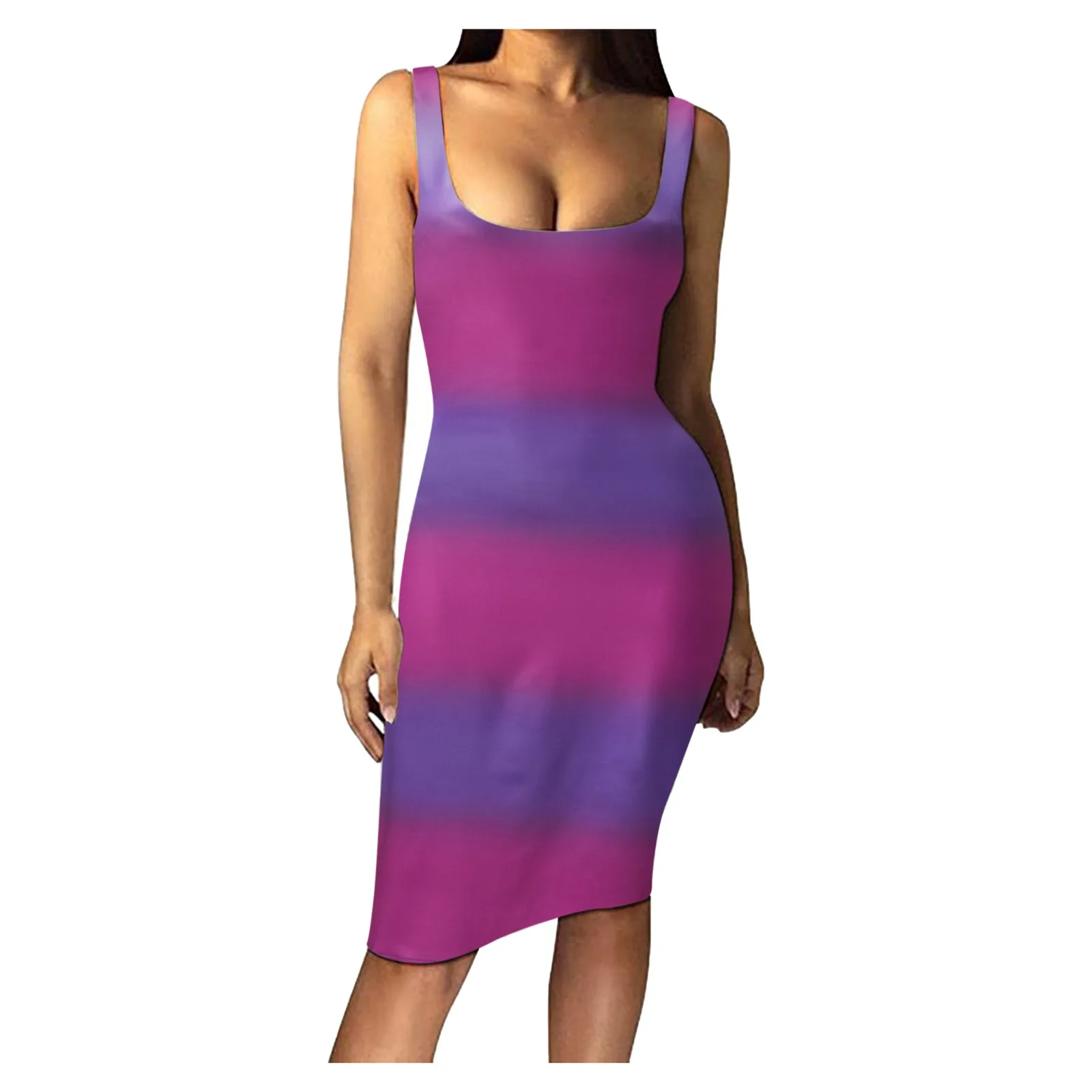 

40# Women Wrap Hip Bodycon Dress Sexy Sleeveless Sheath Low Cut Tank Dress Basic Midi Club Party Vest Dresses For Women 2021